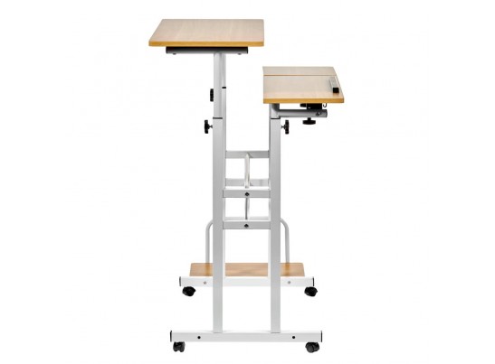 Стол многофункциональный Shuttle 80х58х80-130см, светлое дерево, белый в Набережных Челнах