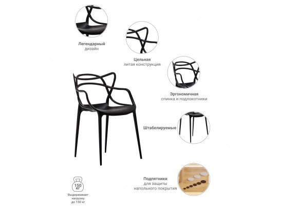 Комплект из 2-х стульев Masters чёрный в Набережных Челнах