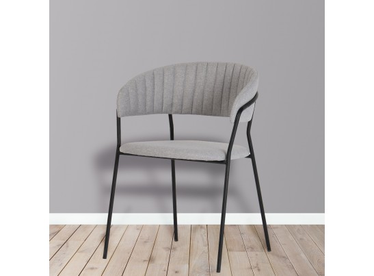 Стул Turin светло-серая рогожка с чёрными ножками в Набережных Челнах