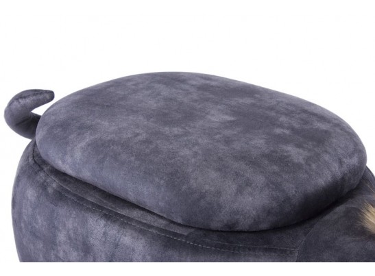 Пуф Мартышка с отсеком для хранения темно-серый в Набережных Челнах