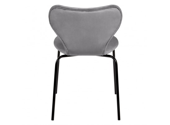 Стул Seven Style тёмно-серый велюр с чёрными ножками в Набережных Челнах