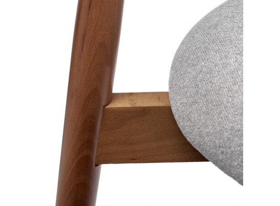 Стул Lucas 3 серый букле с ножками цвета орех в Набережных Челнах