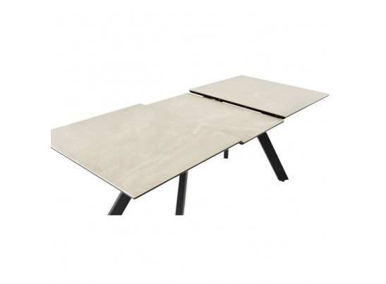 Стол Adam раскладной 140-190x90x75см, керамогранит бежевый, чёрный в Набережных Челнах