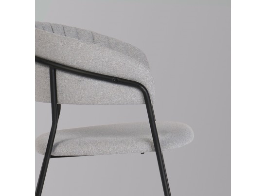 Стул Turin светло-серая рогожка с чёрными ножками в Набережных Челнах