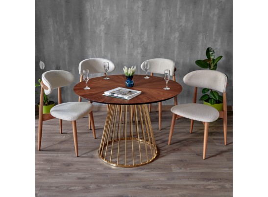 Стул Lucas латте букле с ножками цвета орех в Набережных Челнах