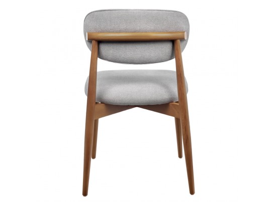 Стул Lucas 3 серый букле с ножками цвета орех в Набережных Челнах