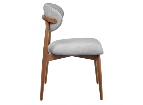 Стул Lucas 3 серый букле с ножками цвета орех в Набережных Челнах