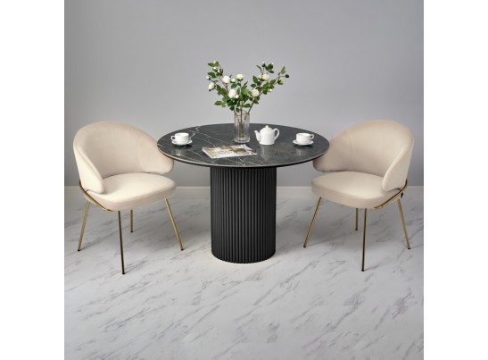 Стол Aura D110, керамогранит Wacom, чёрный в Набережных Челнах