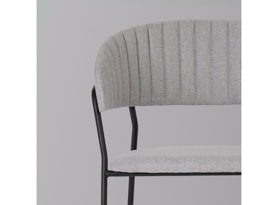 Стул Turin светло-серая рогожка с чёрными ножками в Набережных Челнах