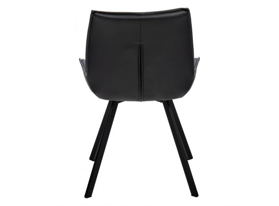 Стул Soft серо-голубой с чёрным, рогожка в Набережных Челнах