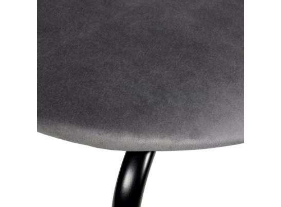 Стул Seven Style тёмно-серый велюр с чёрными ножками в Набережных Челнах