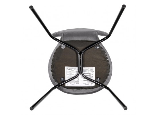 Стул Seven Style тёмно-серый велюр с чёрными ножками в Набережных Челнах