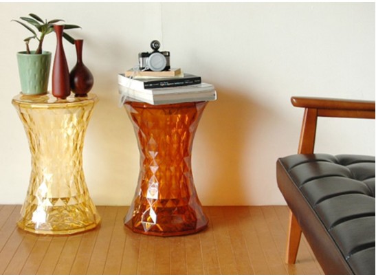 Стул-пуф Stone прозрачный оранжевый в Набережных Челнах