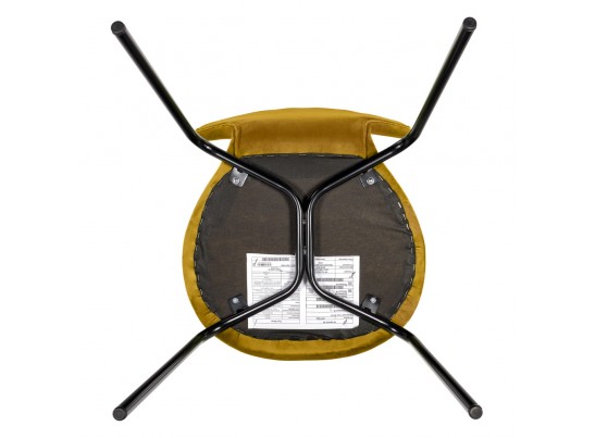 Стул Seven Style горчичный велюр с чёрными ножками в Набережных Челнах