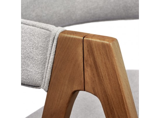 Стул Alan серый букле с ножками цвета орех в Набережных Челнах