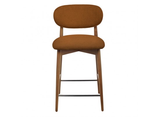Стул полубарный Lucas 3 терракотовый букле с ножками цвета орех в Набережных Челнах