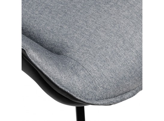Стул Soft серо-голубой с чёрным, рогожка в Набережных Челнах