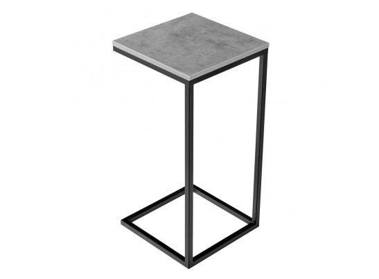 Придиванный столик Loft 35х35 Бетон Чикаго с чёрными ножками в Набережных Челнах