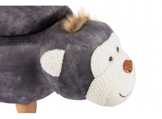 Пуф Мартышка с отсеком для хранения темно-серый в Набережных Челнах