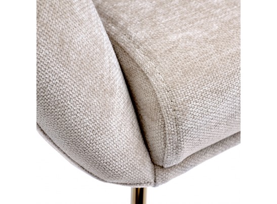 Стул-полукресло Martin миндальный шенилл с золотыми ножками в Набережных Челнах