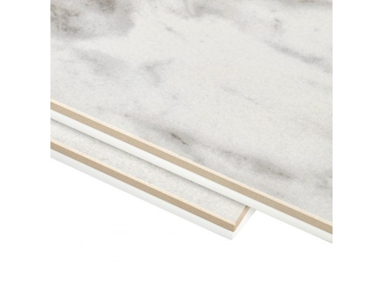 Стол Flame раскладной 116-155x80x76см, керамогранит белый мрамор, белый в Набережных Челнах