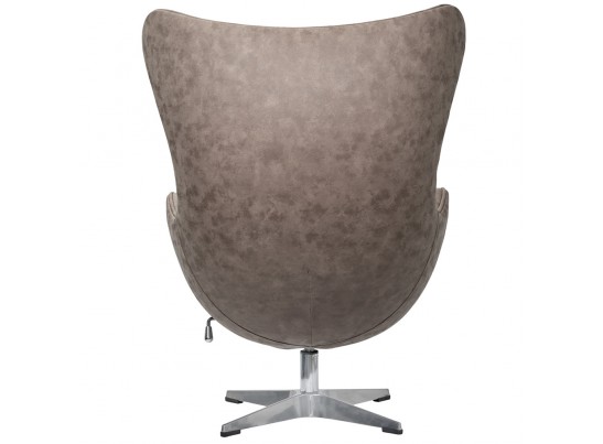 Кресло EGG CHAIR бледно-коричневый матовый с эффектом состаренная кожа в Набережных Челнах