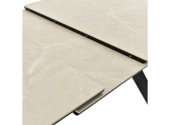 Стол Adam раскладной 140-190x90x75см, керамогранит бежевый, чёрный в Набережных Челнах
