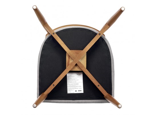 Стул Lucas 3 серый букле с ножками цвета орех в Набережных Челнах