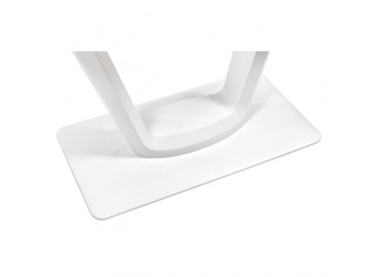 Стол Flame раскладной 116-155x80x76см, керамогранит белый мрамор, белый в Набережных Челнах