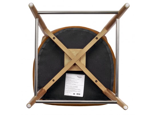 Стул полубарный Lucas 3 терракотовый букле с ножками цвета орех в Набережных Челнах