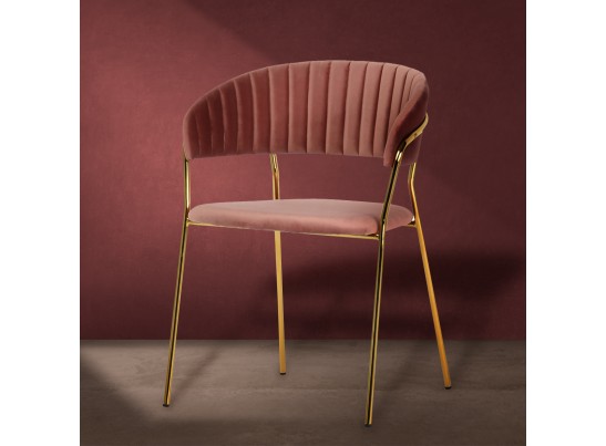 Стул Turin пудровый с золотыми ножками в Набережных Челнах