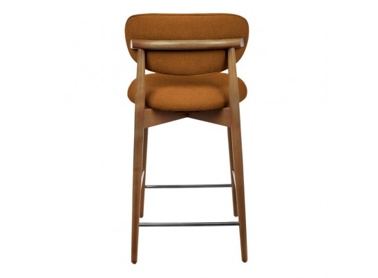 Стул полубарный Lucas 3 терракотовый букле с ножками цвета орех в Набережных Челнах