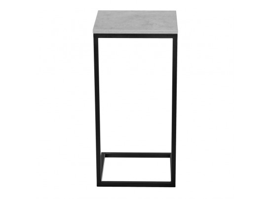 Придиванный столик Loft 35х35 Бетон Чикаго с чёрными ножками в Набережных Челнах