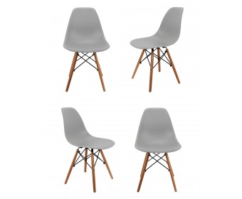 Комплект из 4-х стульев Eames серый