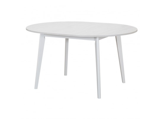 Стол Oslo круглый раскладной 110-140x110x76см, Сосна Рандерс структурное, белый в Набережных Челнах