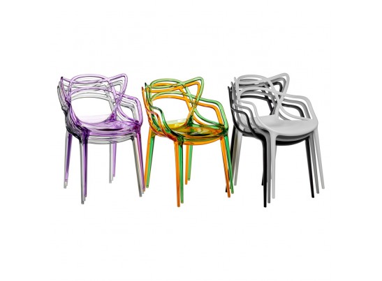 Комплект из 2-х стульев Masters прозрачный сиреневый в Набережных Челнах
