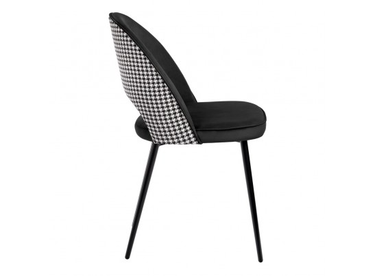 Стул Leo чёрный с жаккардом в Набережных Челнах