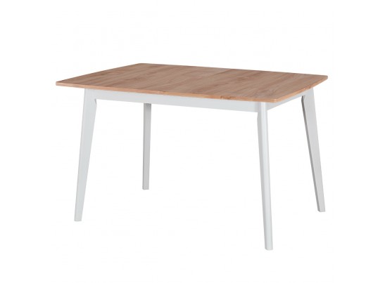 Стол Oslo раскладной 120-160x80x76см, Дуб Навара, белый в Набережных Челнах