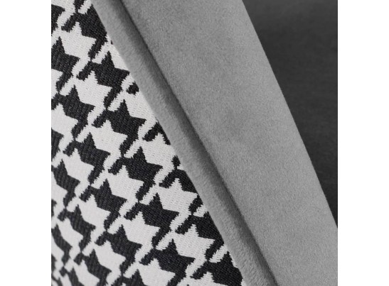 Стул полубарный Leo тёмно-серый с жаккардом, с поворотным механизмом в Набережных Челнах