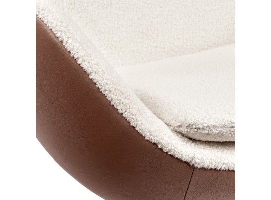 Кресло EGG STYLE CHAIR коричневый, экокожа в Набережных Челнах