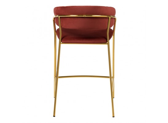 Стул полубарный Turin терракотовый с золотыми ножками в Набережных Челнах