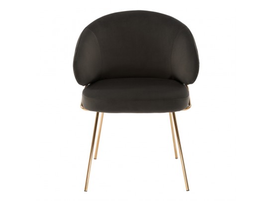 Стул-полукресло Emil графит с золотыми ножками в Набережных Челнах