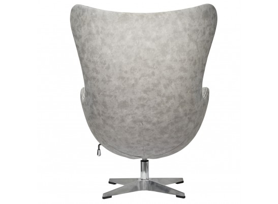 Кресло EGG CHAIR светло-серый матовый с эффектом состаренная кожа в Набережных Челнах
