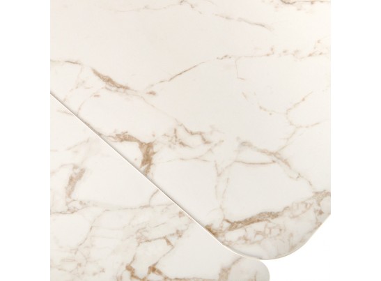 Стол Vito раскладной 120-184x80x75см, керамогранит белый мрамор, белый в Набережных Челнах