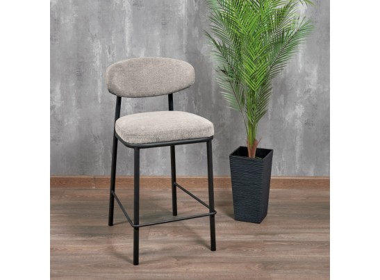 Стул полубарный Lucas 2 латте шенилл с чёрными ножками в Набережных Челнах