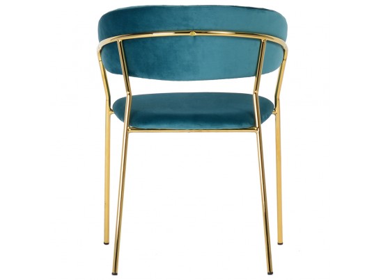Комплект из 4-х стульев Turin бирюзовый с золотыми ножками в Набережных Челнах