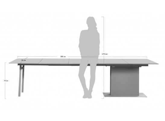 Стол раздвижной LUNGO латте в Набережных Челнах