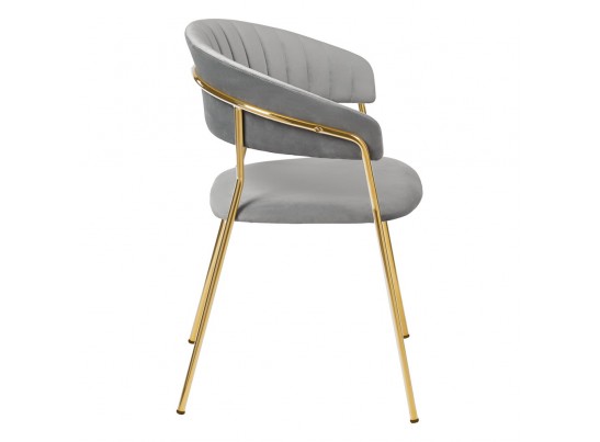 Комплект из 4-х стульев Turin серый с золотыми ножками в Набережных Челнах