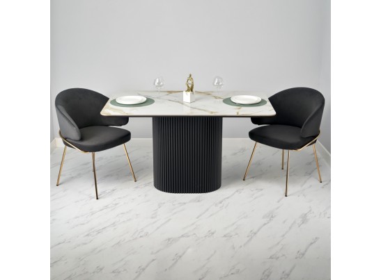 Стол Festa 140x85x77см, керамогранит Calacatte gold в Набережных Челнах