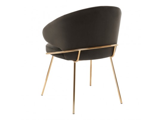 Стул-полукресло Emil графит с золотыми ножками в Набережных Челнах